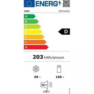 Réfrigérateur combiné encastrable 							ASKO				RFN31842EI