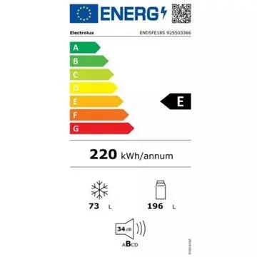 Réfrigérateur combiné encastrable 							ELECTROLUX				END5FE18S ColdSense