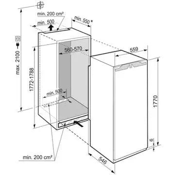 Réfrigérateur combiné encastrable 							LIEBHERR				ICBSd5122-22 BioFresh