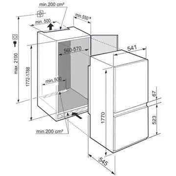 Réfrigérateur combiné encastrable LIEBHERR ICSE5122-20