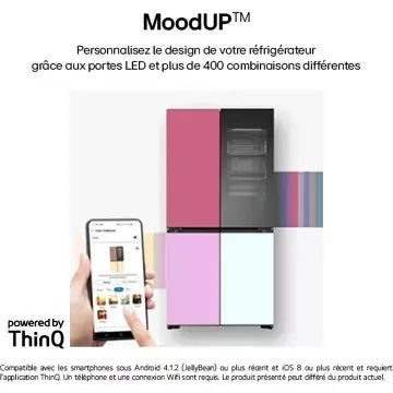 Réfrigérateur multi portes LG	GMV960NNME MoodUP
