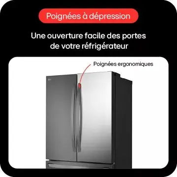 Réfrigérateur multi portes	LG	GMW765STGJ