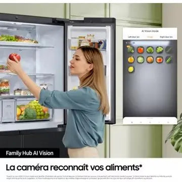 Réfrigérateur multi portes SAMSUNG 	RF65DG9H0EB1 family hub avec AI vision