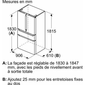 Réfrigérateur multi portes	SIEMENS	KF96RSBEA IQ700 cave à vin
