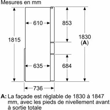 Réfrigérateur multi portes	SIEMENS	KF96RSBEA IQ700 cave à vin
