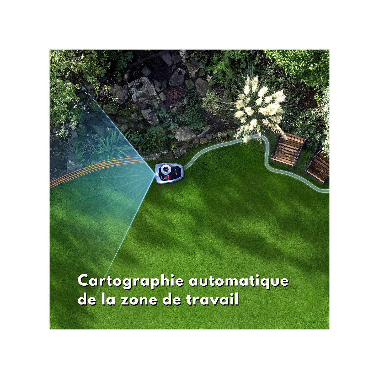 Robot tondeuse NAVIMOW i105E sans fil périphérique, 500 m² de superficie