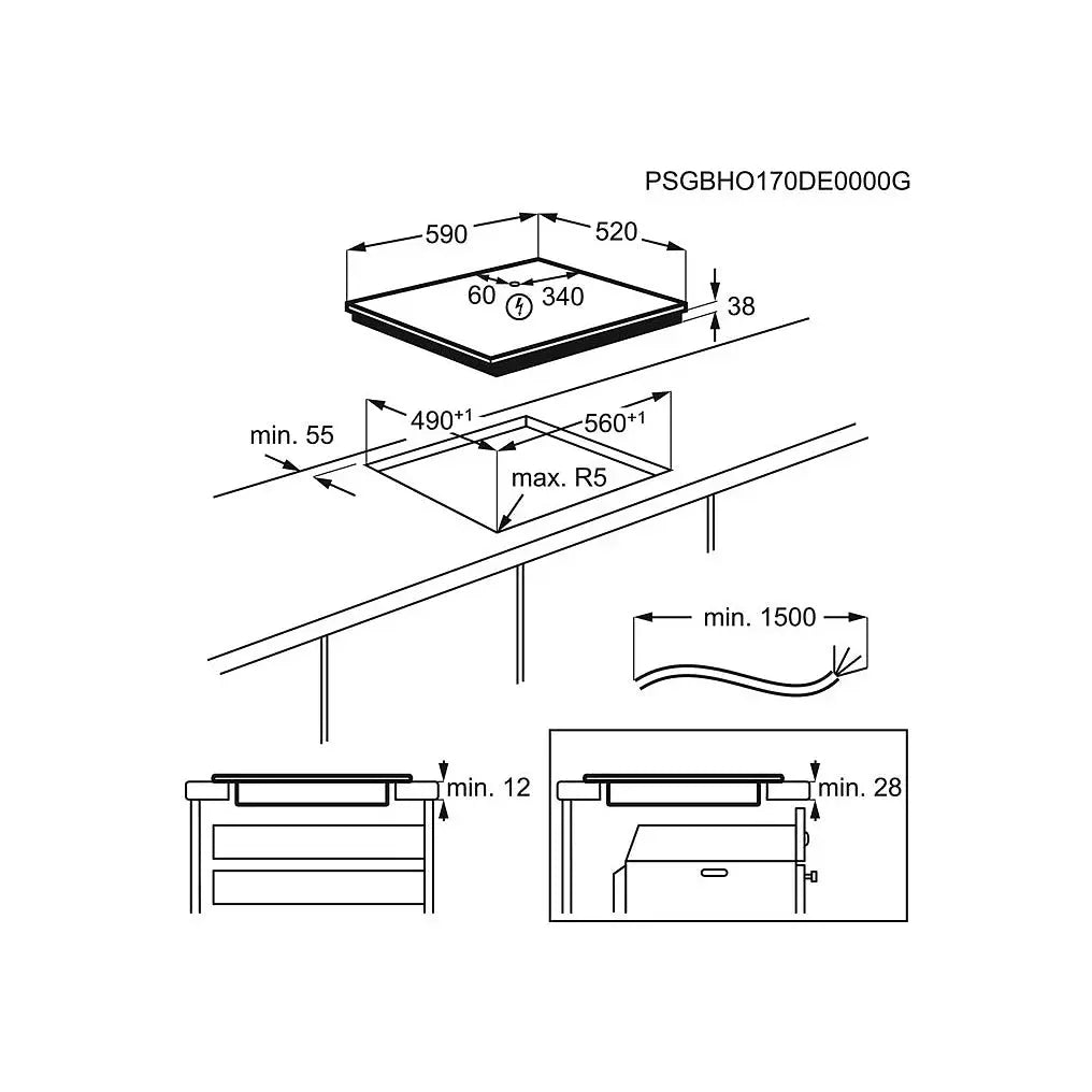 Table vitrocéramique ELECTROLUX BHV6232FOK DN ELECTRO