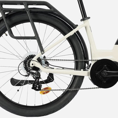 Vélo électrique polyvalent adulte Crossover V Beige